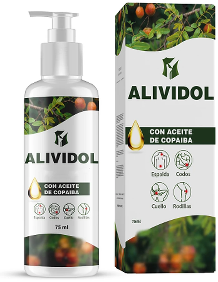 Alividol: frasco de 75 ml con dosificador, en caja
