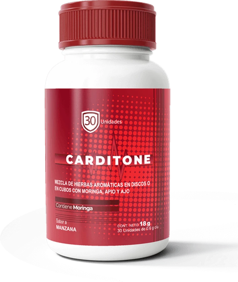 Carditone: frasco de 30 tabletas de 0,6 g