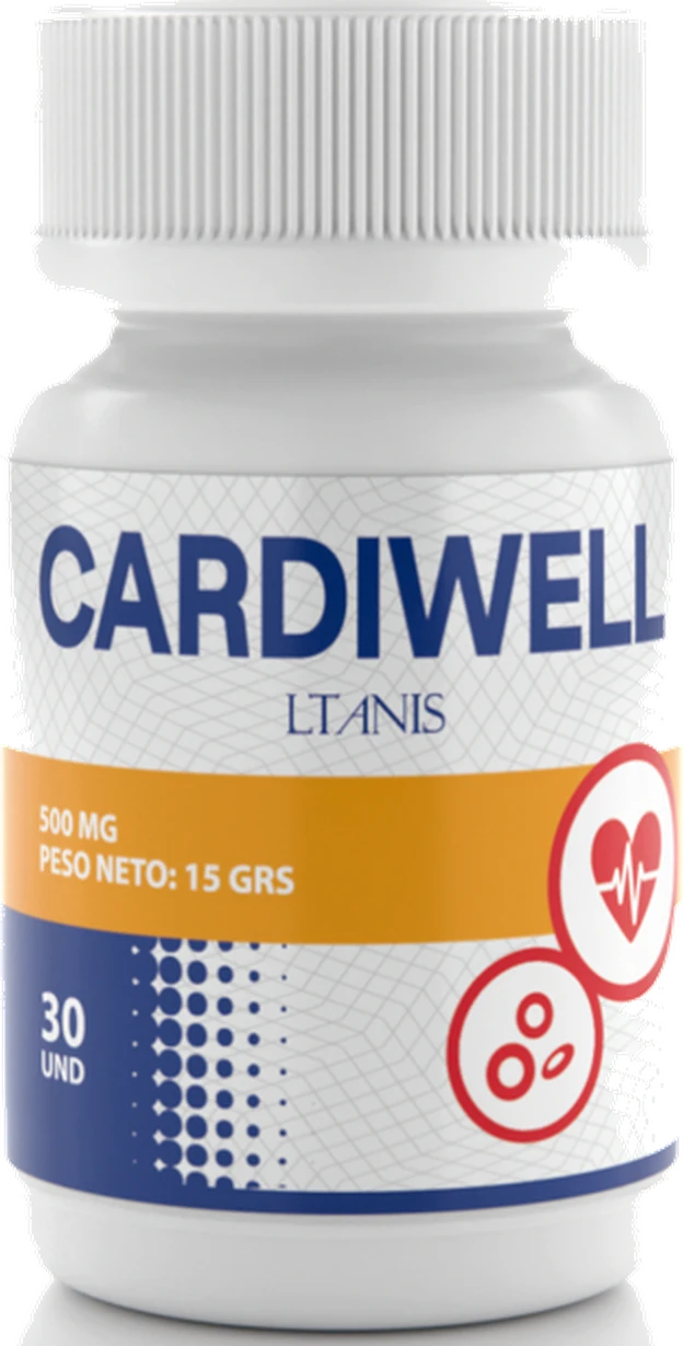 Cardiwell: frasco de 30 cápsulas de 500 mg