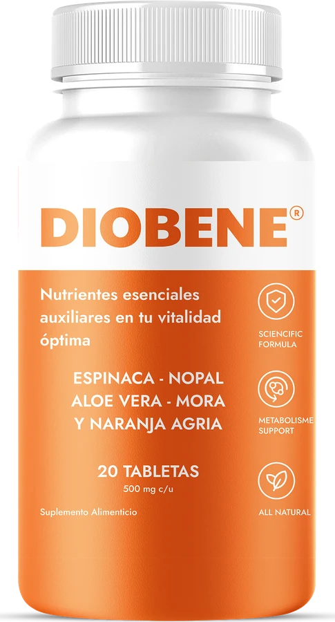 Diobene, frasco de 20 tabletas de 500 mg