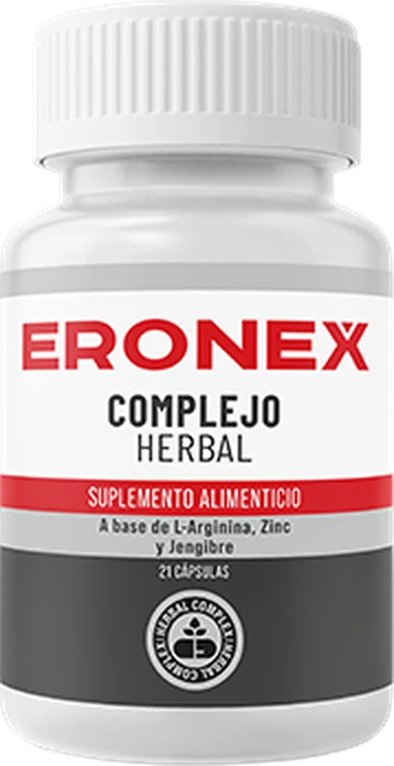 Frasco de Eronex, frasco de 21 cápsulas
