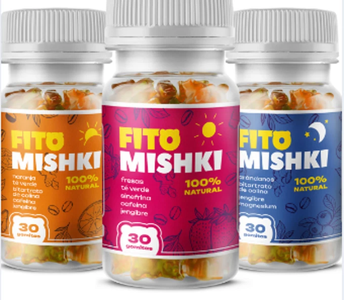 Fito Mishki, kit de 3 frascos de 30 gomitas