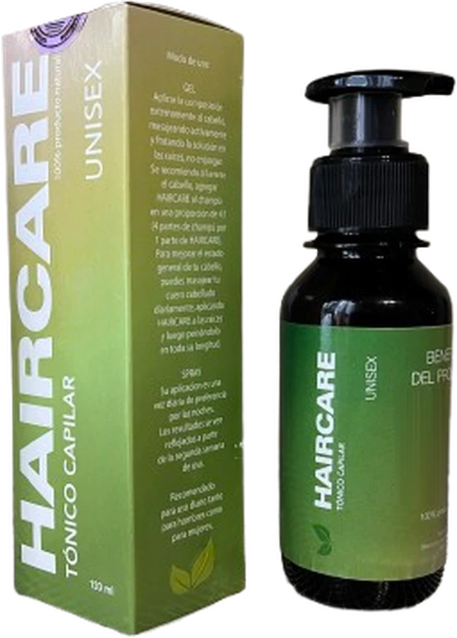HairCare, frasco con dosificador, en caja