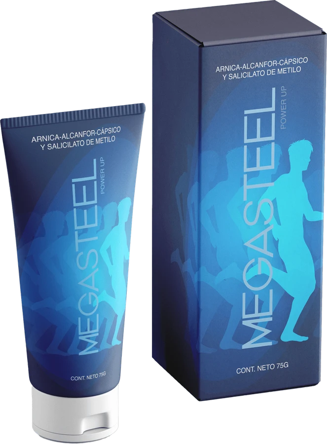 Megasteel, pomo de 75 g, en caja