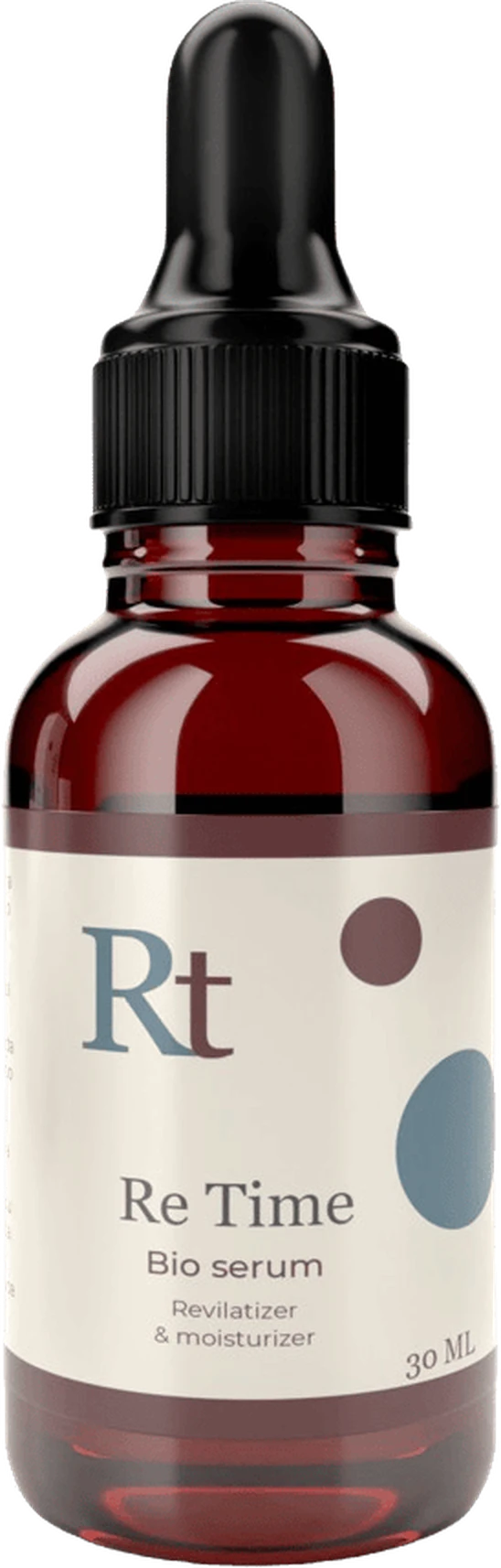 Retime Serum: frasco de vidrio ámbar de 30 ml con gotero