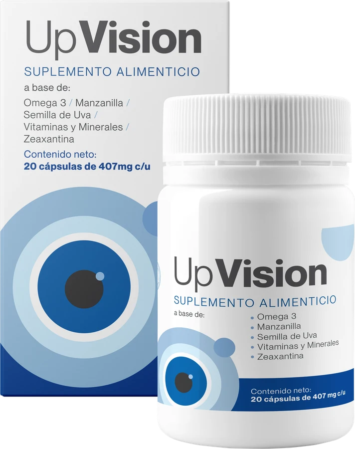 UpVision: caja con frasco de 20 cápsulas